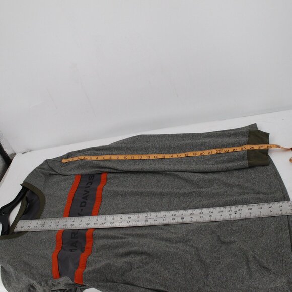 Harley Davidson sweatshirt Men's 5XL Performance Long Sleeve Heather Gray vented - Picture 10 of 12